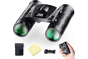 双眼鏡 ライブ用 オペラグラス 望遠鏡 防振 15倍高倍率 軽量コンパクトIPX7防水 BAK4プリズム FMCマルチコートコンサート/野鳥観察/スポーツ観戦/観劇用/ハイキングトラップ収納バッグ付き子供プレゼント (ブラック)