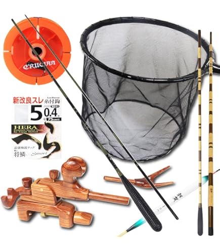 Amazon | 当店オリジナルヘラブナ竿掛セット！黒木銘木弓型万力（中）+