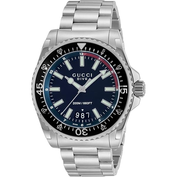 Amazon.co.jp: [GUCCI(グッチ)] 腕時計 DIVE ブルー文字盤 YA136203