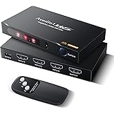 avedio links HDMI切替器 4K 60Hz セレクター 3入力1出力 スイッチャー HDMI 2.0b 対応 切り替え器 HDCP2.2 HDR10 3D 18Gbps 自動・手動切替可能 リモコン付き