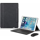 IPad Pro 12.9インチ 2017/2015（旧モデル、第2・第1世代）用キーボードケース、Bluetoothマウス付きマグネット着脱式キーボード