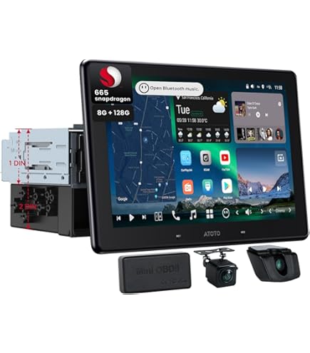 Amazon.co.jp: [10.1インチ QLED] ATOTOZONE Androidフローティング