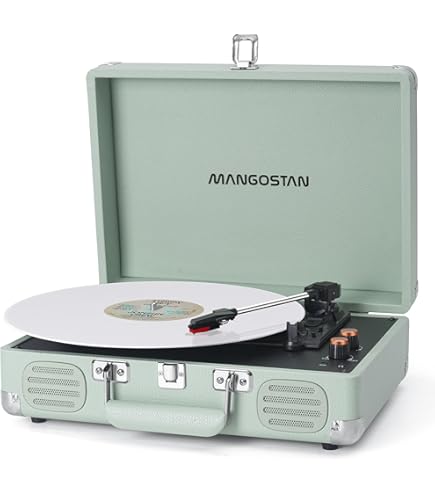 Aazon.co: Vintage Bluetooth Suitcase Record Player With Built-in
