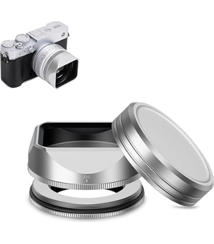 Amazon | スクエアメタルレンズフード レンズキャップ付き Fujifilm XF