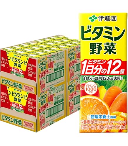 Amazon.co.jp: 伊藤園 ビタミン野菜 200ml 紙パック 24本 1ケース