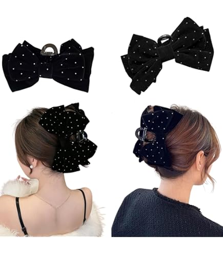 Amazon.co.jp: TheFirstGrain バンスクリップ リボン ヘアクリップ