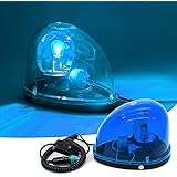 Shengshou 回転灯 回転式警告灯 12V/5W 24V/5W 車 非常ライト 車パトライト IP65防水 警告灯 安全 誘導 防犯 工場/建設現場/公共の場所に適応 電球タイプ (青/24V)