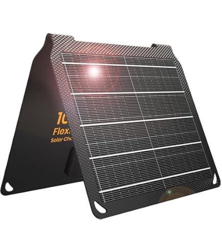 OOPOWEROO Solar Power Bank 20000mAh met handbediende en ingebouwde 4 kabels, 22,5 W snellader powerbank, 5 uitgangen en 5 ingangen draagbare zonne-oplader, SOS/strobobe/sterke zaklampen, karabijnhaak