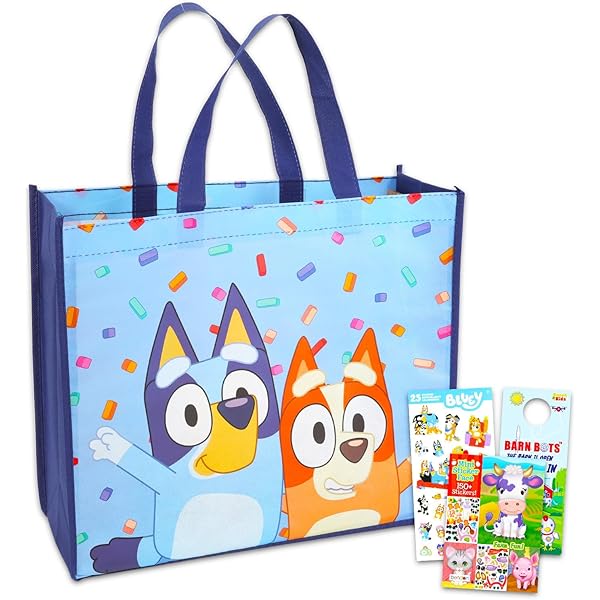 Amazon | Bluey Party Time Bucket トートバッグ, ブルー, One