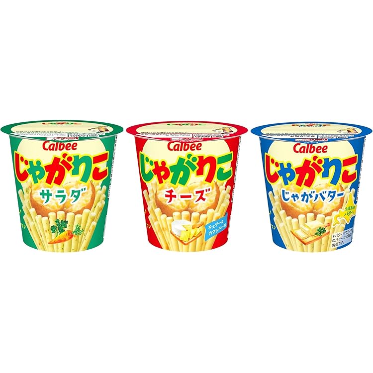Amazon.co.jp: じゃがりこ 4種 ×各3個 (サラダ チーズ じゃがバター
