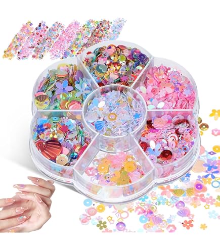 Amazon.co.jp: スパンコールミックス ~ 6mm フラット ~ 穴なし