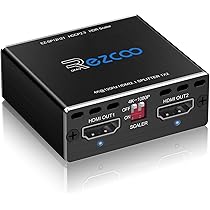 Amazon | U9 ViewHD 2ポート 1x2 電源 HDMI 1 in 2 出力 ミニ