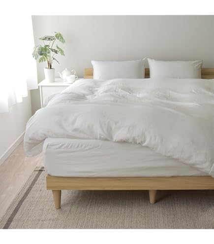 Amazon｜無印良品 麻平織掛ふとんカバー オフ白 セミシングル