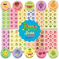 Tageenla Scratch And Sniff Stickers For Kids 1500+, Scented Stickers 72 Sheets 18 Scents Food Theme Smelly Stickers Cute Reward Classroom Teacher Parents Hb9