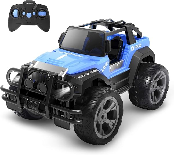 DEERC ラジコンカー こども向け オフロード ジープ 充電式バッテリー RCカー 1/18 操作時間80分 2.4GHz リモコンカー 子供向け おもちゃ クリスマス プレゼント 子供 男の子 小学生 中学生 贈り物 DE42 - 1