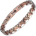 RainSo Womens Pure Copper Magnetic Therapy Bracelets for Arthritis Wristband with 3 Smarter Buckle Adjustable