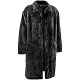 Amazon レンチコート ダブル ロング ゼブラ柄 ファー メンズ 日本製 アニマル柄 細身 モノトーン コート メンズ グレー灰ブラック黒 1626 M コート ジャケット 通販