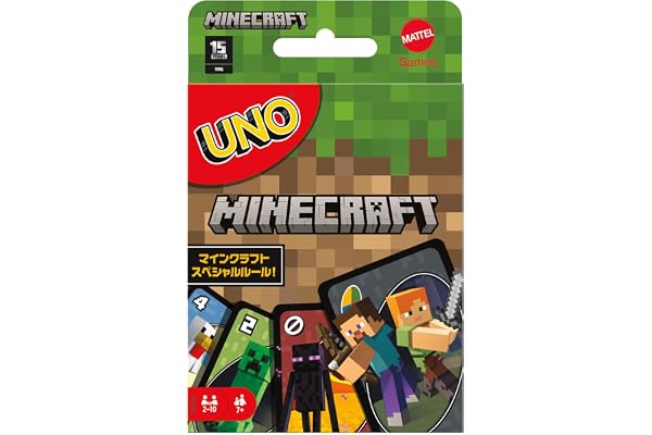 マテルゲーム(Mattel Game) ウノ マインクラフト UNO Minecraft ゲーム パーティーグッズ 知育ゲーム カードゲーム 112枚 2-10人用 7歳から グリーン FPD61