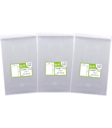 Amazon | アート・エム【国産】テープ付 透明OPP袋（透明封筒）30