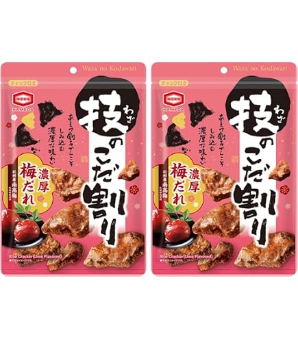 Amazon.co.jp: 亀田製菓 技のこだ割り 濃厚梅だれ 100g×6袋 : 食品