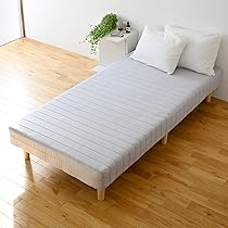 ホワイト シングル脚 脚付きマットレス│セミシングル│ボンネルコイル│ホワイト