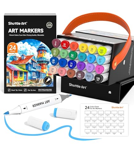 Amazon | デュアル マーカー アーティストブラシ 細かいチップで 48 本