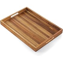 Amazon｜長手盆 50cm 木製 漆器 漆塗り お盆 運び盆 トレー トレイ