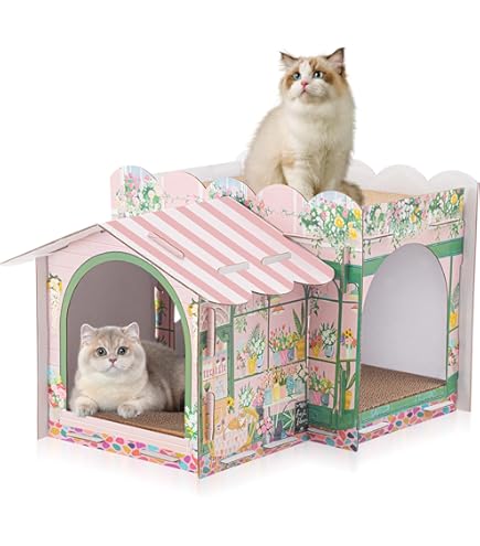 Large Cat Tree Cat Beds For Indoor Cats, Cardboard With Scratchers - Main Image