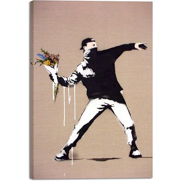 Amazon.co.jp: バンクシー トートバッグ Flower Bomber BATB-01