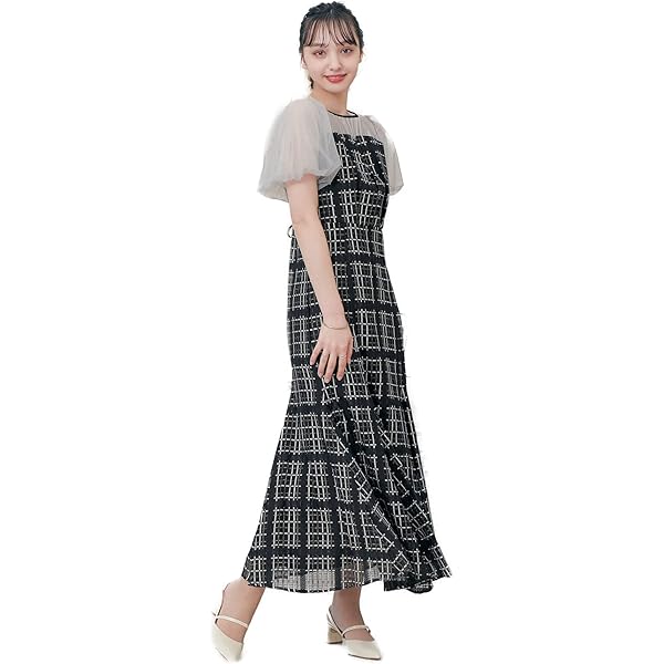 Amazon.co.jp: [niana] フラフィースリーブペンシルドレス