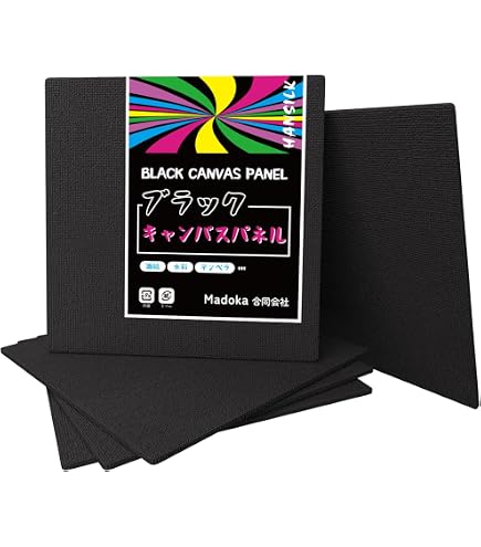 Amazon.co.jp: AITAOKAN キャンバス 黒 キャンバスボード C3 20.32