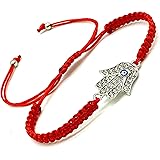 2927 Evil Eye Bracelet Black String Hamsa Charm Kabbalah Jewelry