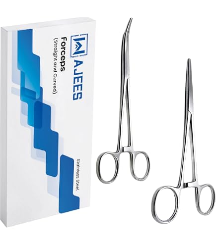 12" Curved Hemostat Forceps - Locking Clamps, Stainless Steel, By ODM
