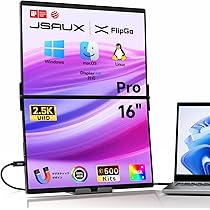 Amazon.co.jp: JSAUX FlipGo Pro 16インチポータブルモニタ 2.5K
