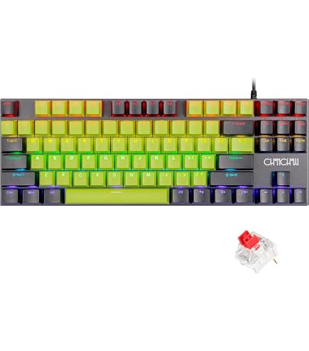 Amazon | CHONCHOW ゲーミングキーボード メカニカル 青軸 アンチ
