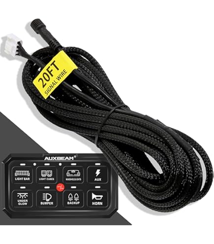 Amazon.co.jp: Auxbeam 20フィート スイッチパネル延長ケーブル