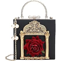 ショルダーバック　パッチン留め　薔薇　手描き　トールペイント ショルダーバック パッチン留め 薔薇 手描き トールペイント