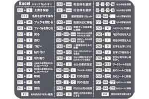 ZI:L（ジール） Excel ショートカットキー シール 日本語 一覧 エクセル ステッカー (ダークグレー)