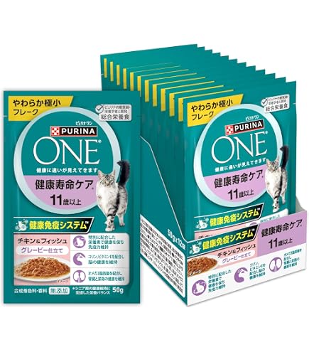 Amazon.co.jp: ピュリナワン キャットフード パウチ 室内飼い猫用 1歳 