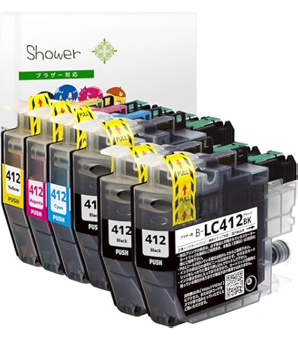 Amazon.co.jp: Enk ブラザー用 LC412-4PK インク LC412BK LC412C