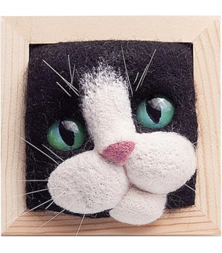 Amazon.co.jp: 羊毛フェルトキット 猫、動物ニードルフェルト