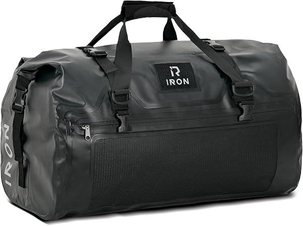 IRON JIA'S Bike Seat Bag, Touring Bag, Camping Touring with Shoulder Strap, Reflective Tape, One-Touch Installation, Waterproof, Lightweight, Durable, Fully Waterproof, Drum Bag, Touring Seat Bag - 1