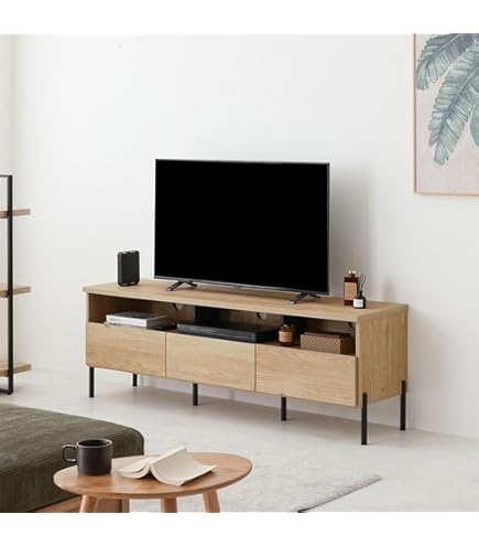 Amazon.co.jp: [ベルメゾン] テレビ台 北欧調 すっきりとしたまるみ