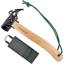 Amazon | 【YOGOTO】 ペグハンマー 木材 安全 ベルト付 収納ケース付