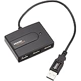 Amazon Basics 4-Port USB to USB 2.0 Ultra-Mini Hub Adapter