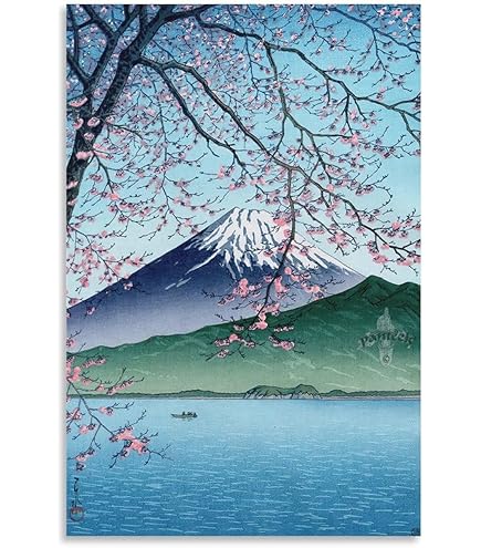 Amazon.co.jp: 川瀬巴水 版画 「秋田土崎」 昭和三年 大判ポスター