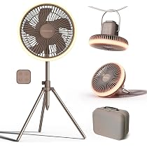 HAGOOGI ハコオギ扇風機 三脚付き リモコン付き キャンプ扇風機 充電式 Amazon.co.jp: 【専門家が推奨】HAGOOGI キャンプ 扇風機 セット dc