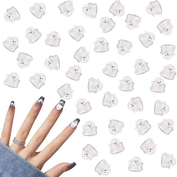 Amazon | ネイルパーツ おばけ 100個セット 3D 立体 可愛い 幽霊