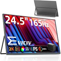 Amazon.co.jp: EVICIV モバイルモニター 2K 24.5インチ 165Hz 大画面
