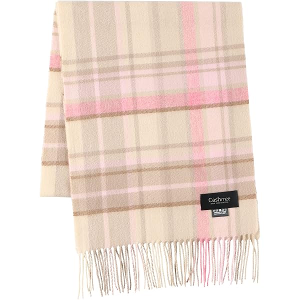 超美品♡ランバンオンブルー♡カシミヤ マフラー チェック♡アイボリー